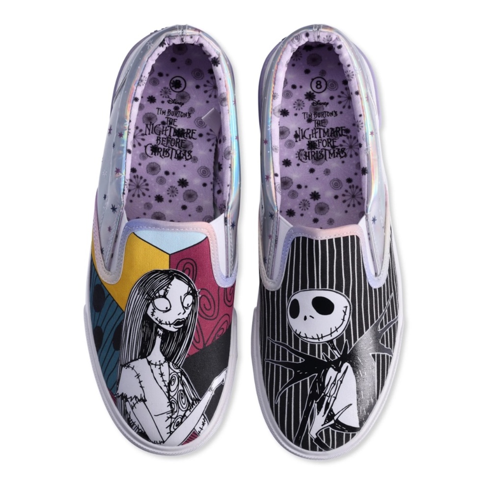 Women?s Disney Nightmare Before Christmas Low Top Slip-on Sneakers